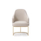 HomeRoots Gold Modern Dining Chair in Gray Finish