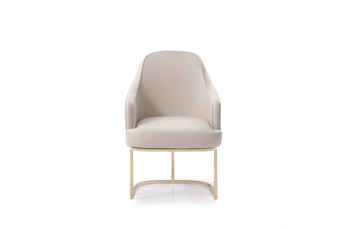 HomeRoots Gold Modern Dining Chair in Gray Finish