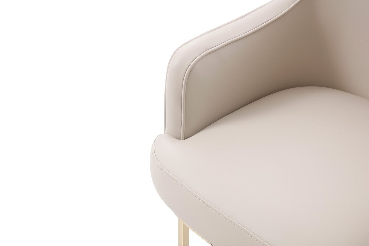 HomeRoots Gold Modern Dining Chair in Gray Finish