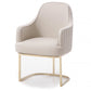 HomeRoots Gold Modern Dining Chair in Gray Finish