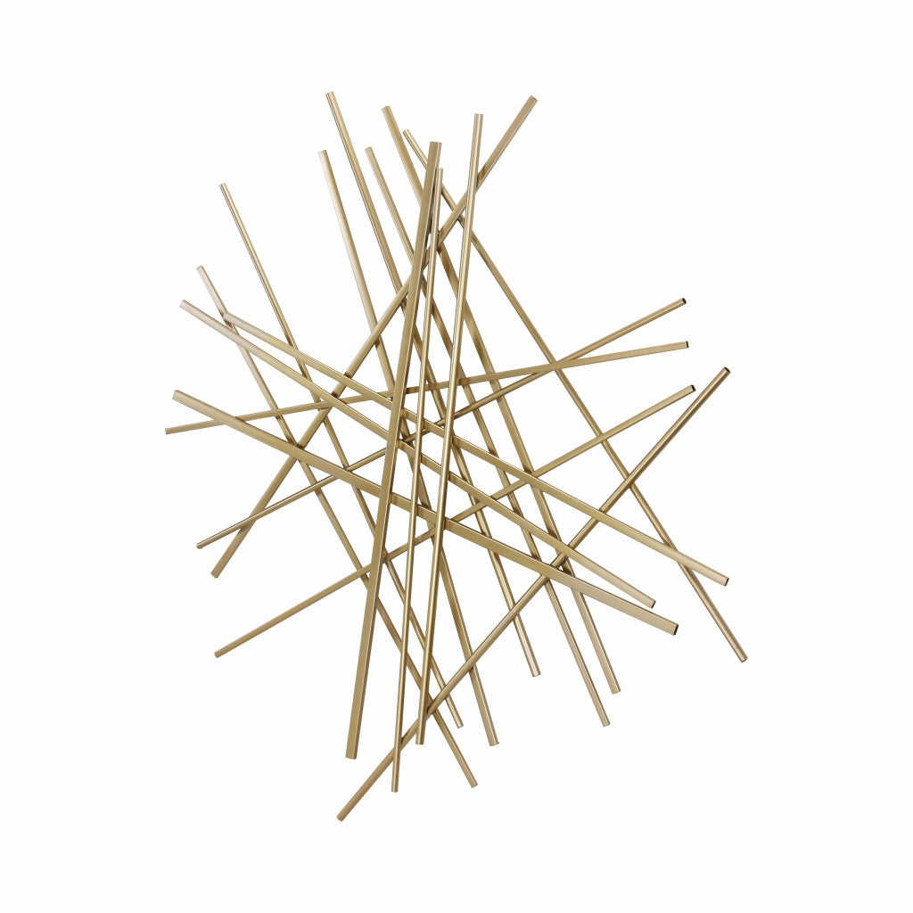 HomeRoots Gold Rod Abstract Wall Art