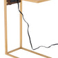 HomeRoots Gold and Brown Sliding Side Table