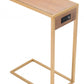 HomeRoots Gold and Brown Sliding Side Table