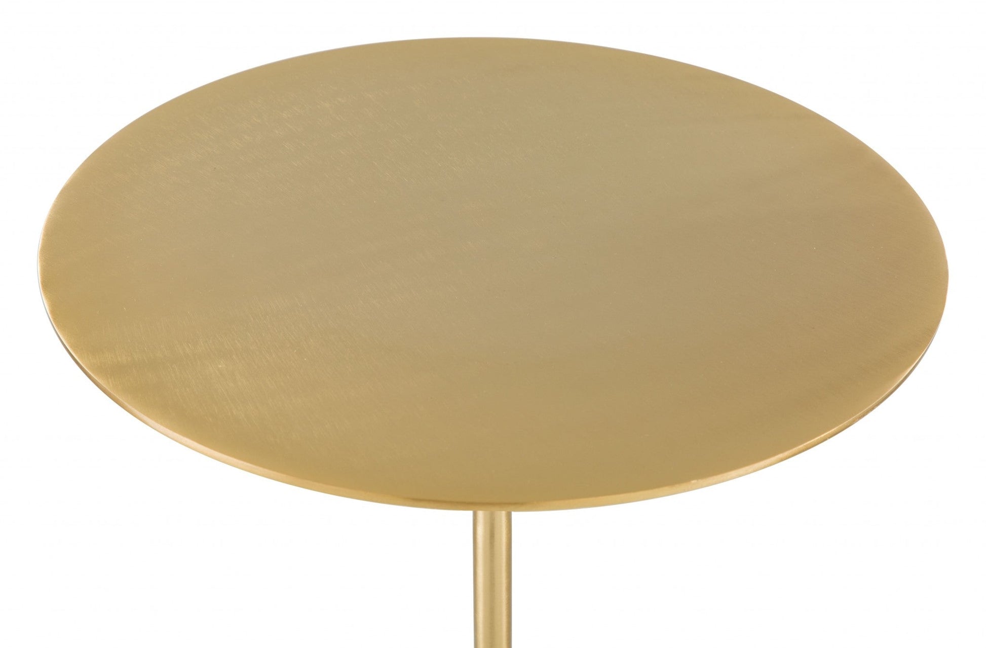 HomeRoots Gold and White Pedestal Side or Accent Table