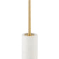 HomeRoots Gold and White Pedestal Side or Accent Table