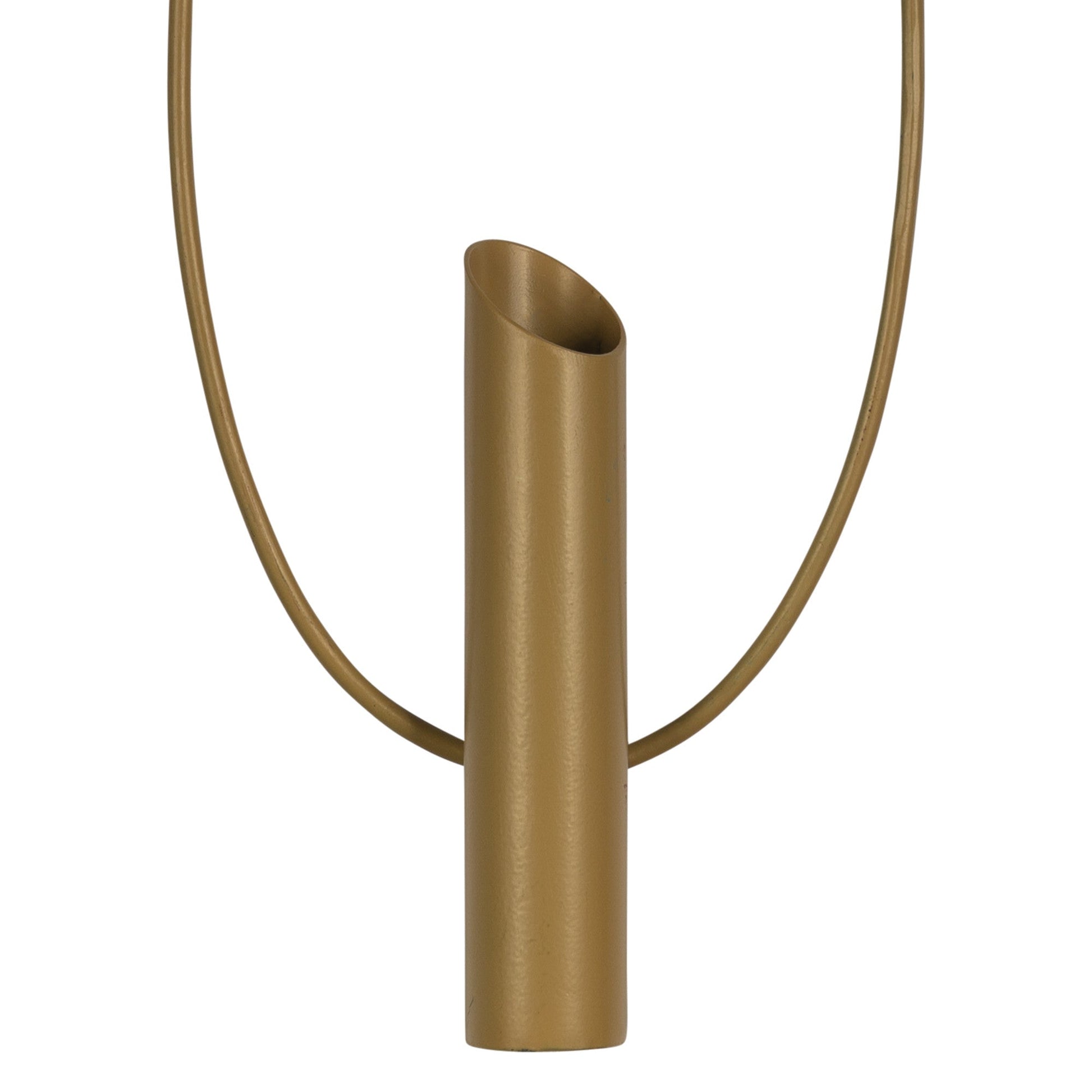HomeRoots Goldenrod Yellow Metal Round Planter Wall Decor