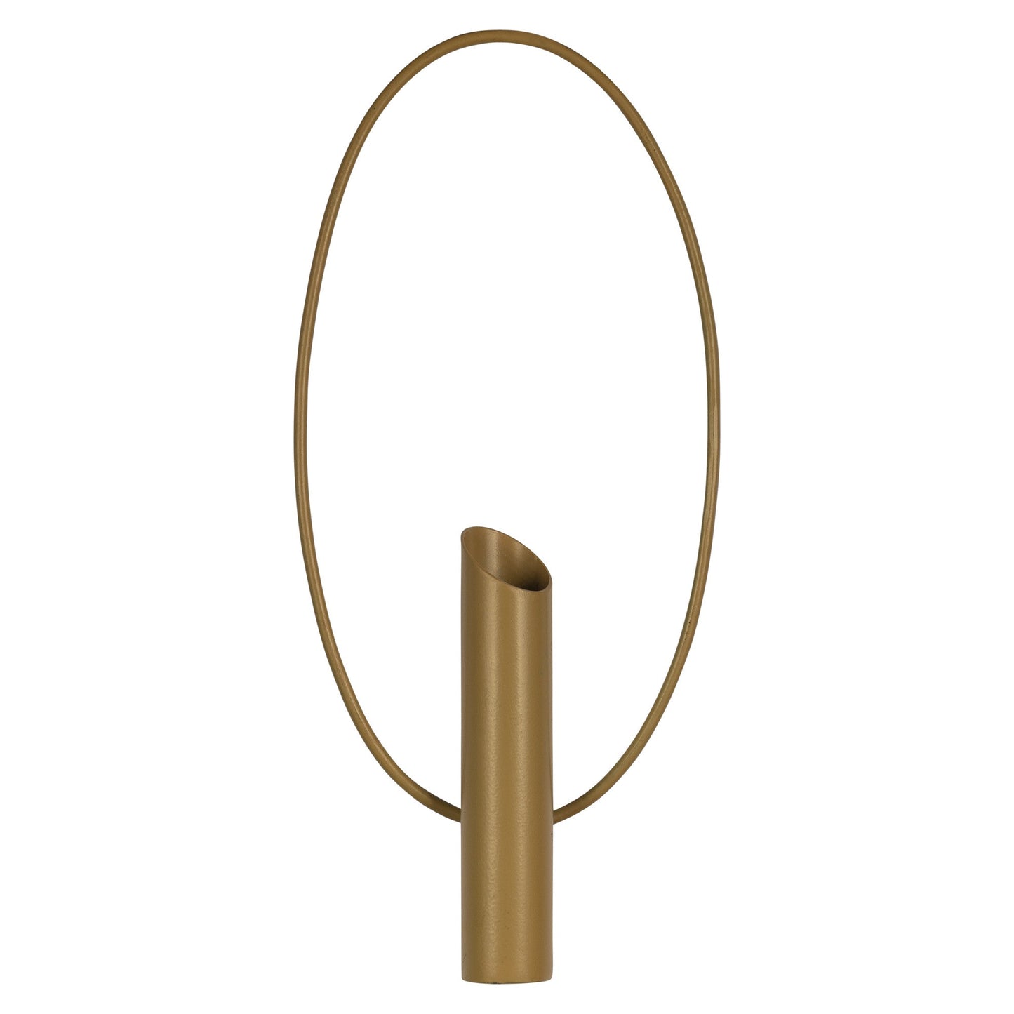 HomeRoots Goldenrod Yellow Metal Round Planter Wall Decor