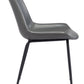 HomeRoots Gray And Black Top Shelf Modern Rugged Dining Chairs in Set of 2