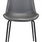 HomeRoots Gray And Black Top Shelf Modern Rugged Dining Chairs in Set of 2