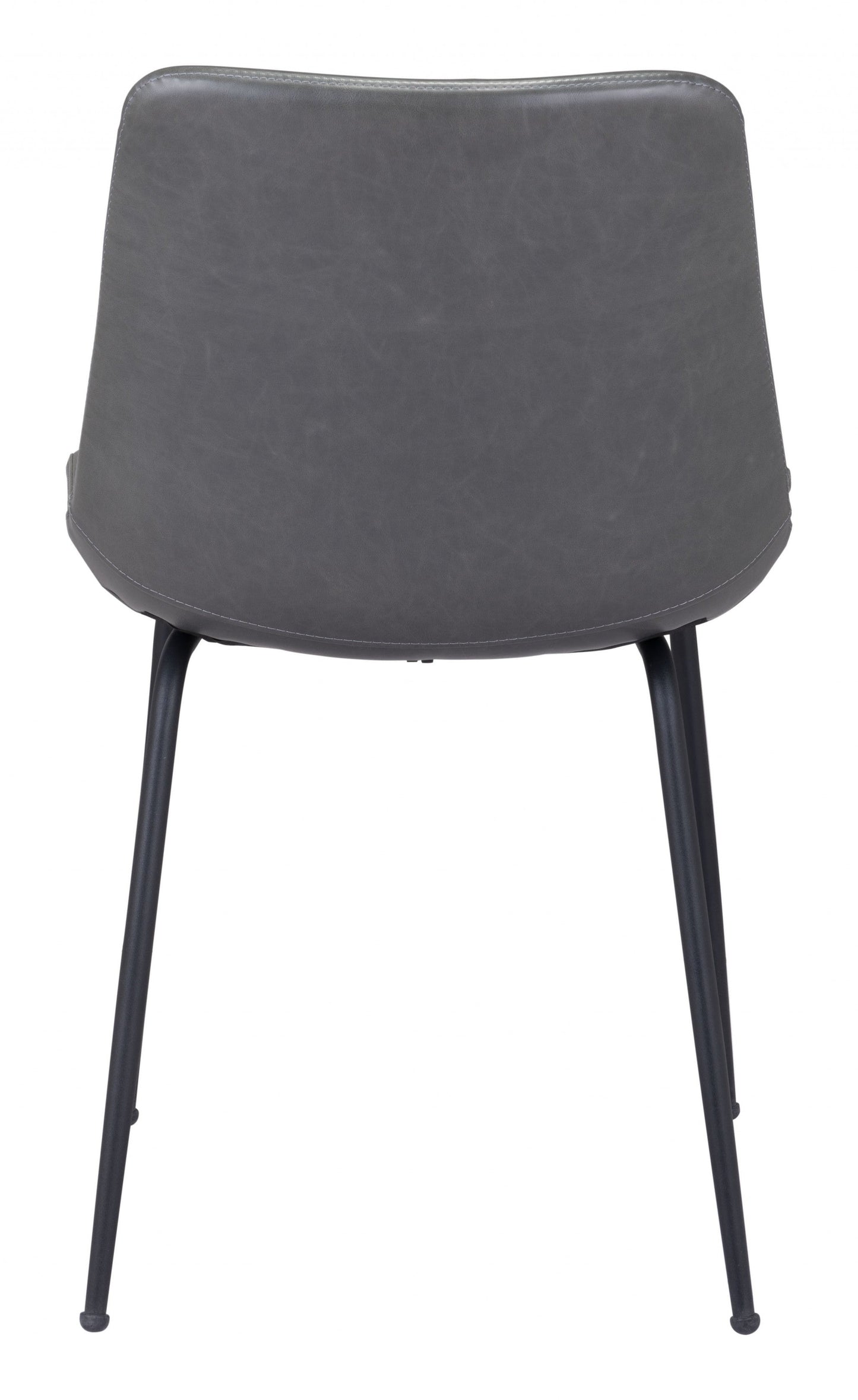HomeRoots Gray And Black Top Shelf Modern Rugged Dining Chairs in Set of 2
