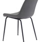 HomeRoots Gray And Black Top Shelf Modern Rugged Dining Chairs in Set of 2