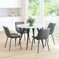 HomeRoots Gray And Black Top Shelf Modern Rugged Dining Chairs in Set of 2