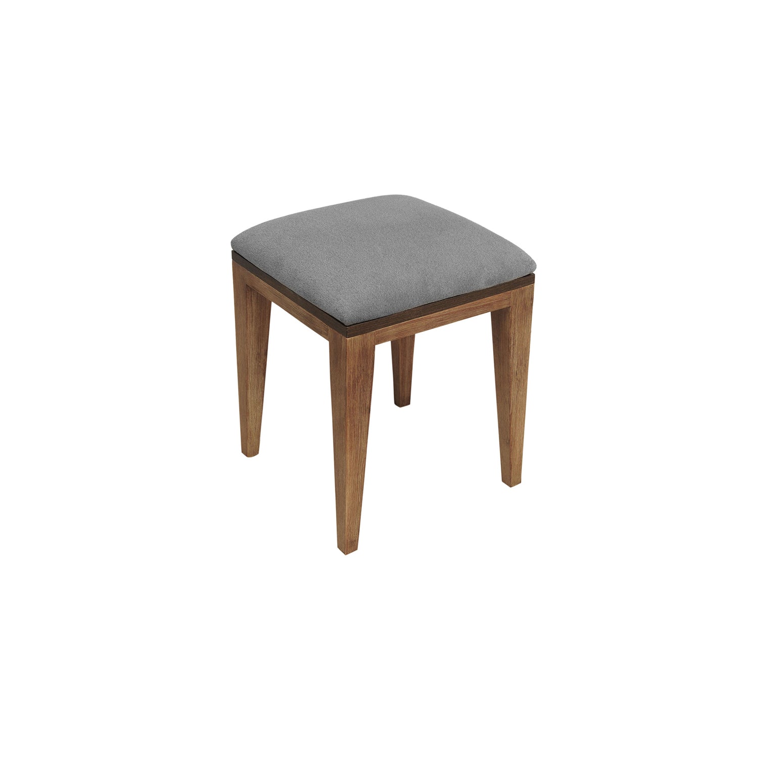 HomeRoots Gray And Natural Acacia Wood Stool