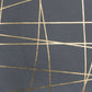 HomeRoots Gray Gold Contemporary Linework Throw Pillow