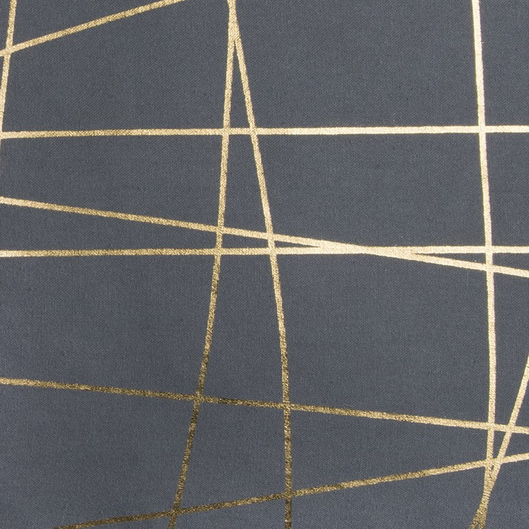 HomeRoots Gray Gold Contemporary Linework Throw Pillow