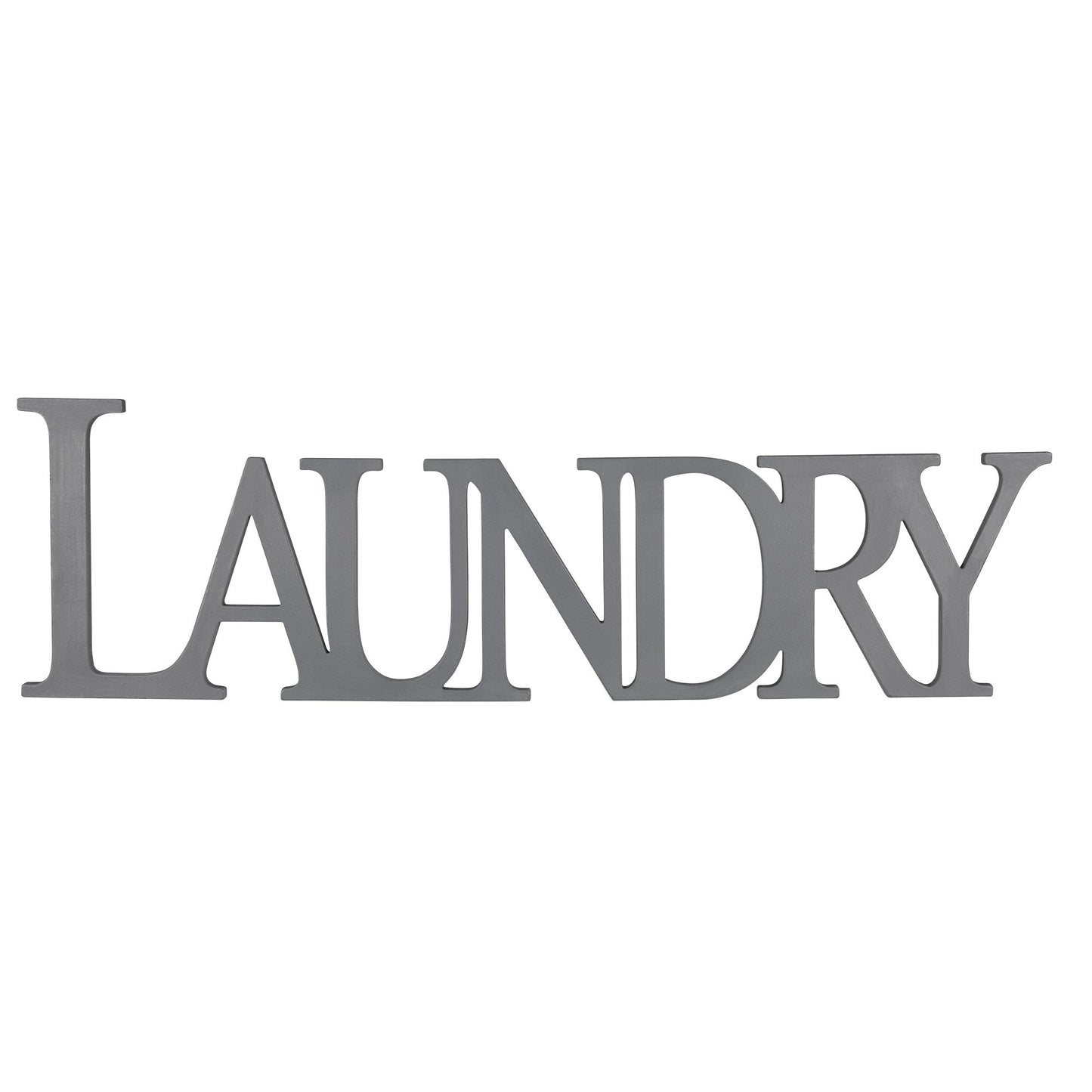 HomeRoots Gray Laundry Wooden Wall Decor