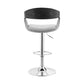 HomeRoots Gray Modern Upholstered & Chrome Base Bar Stool
