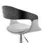 HomeRoots Gray Modern Upholstered & Chrome Base Bar Stool
