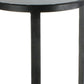HomeRoots Gray Stone Top Side Table With Black Finish