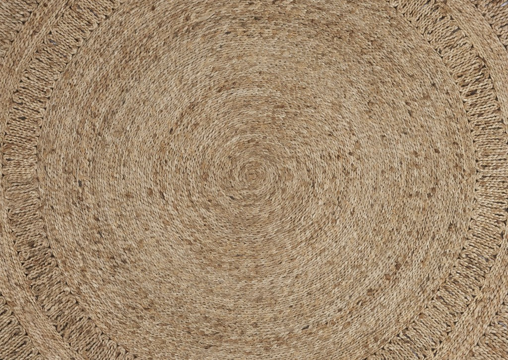 HomeRoots Gray Toned Braided Natural Jute Area Rug