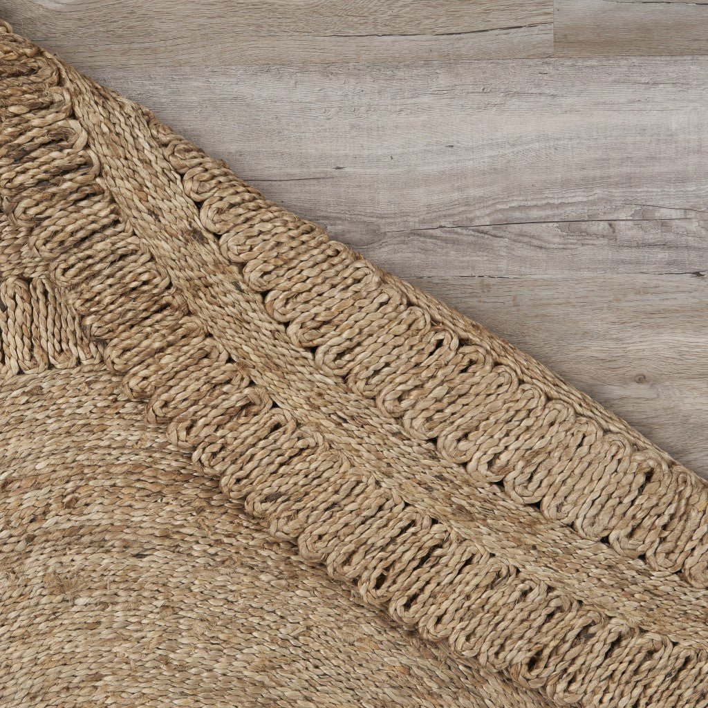 HomeRoots Gray Toned Braided Natural Jute Area Rug