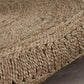 HomeRoots Gray Toned Braided Natural Jute Area Rug