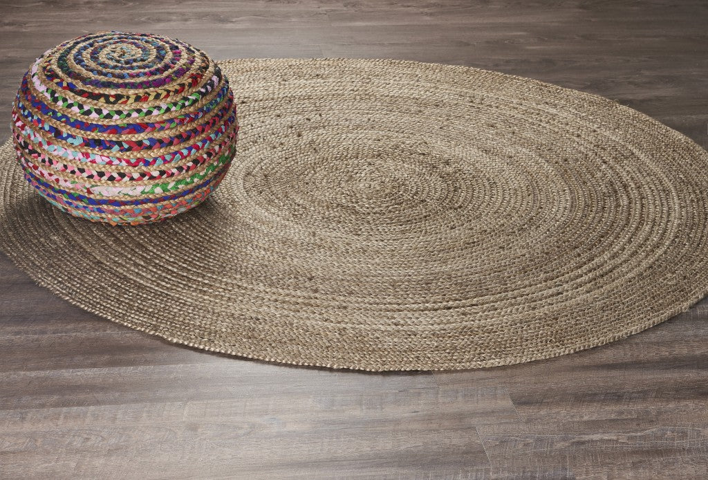HomeRoots Gray Toned Natural Jute Area Rug