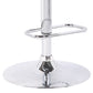 HomeRoots Gray Upholstered Chrome Base Adjustable Bar Stool