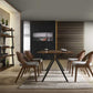HomeRoots Gray Walnut Fabric Modern Dining Chairs in Set of 2