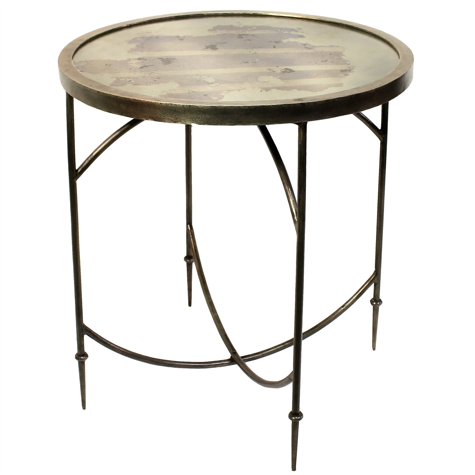 HomeRoots Gray Wooden Folding End Table