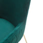 HomeRoots Green Velvet Gold Dining Chair