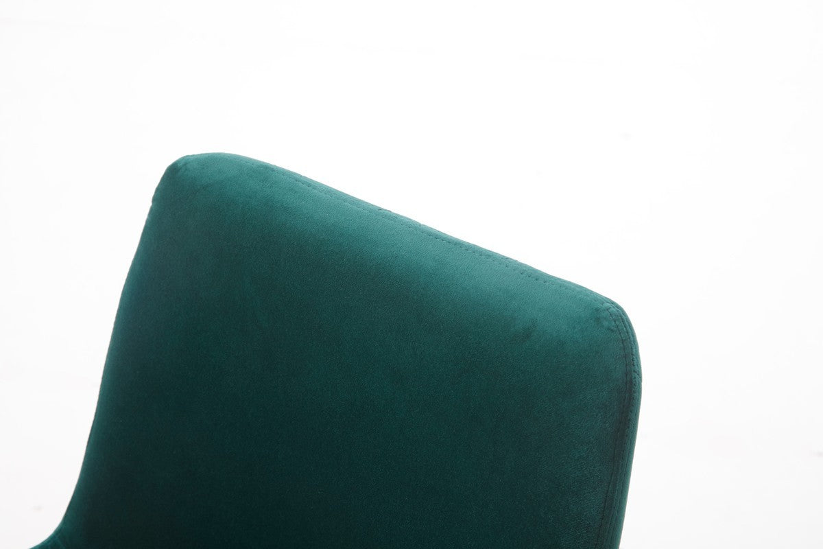 HomeRoots Green Velvet Gold Dining Chair