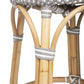 HomeRoots Grey And White Rattan Counter Stool