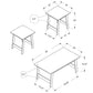 HomeRoots Grey Contemporary Table in Set of 3
