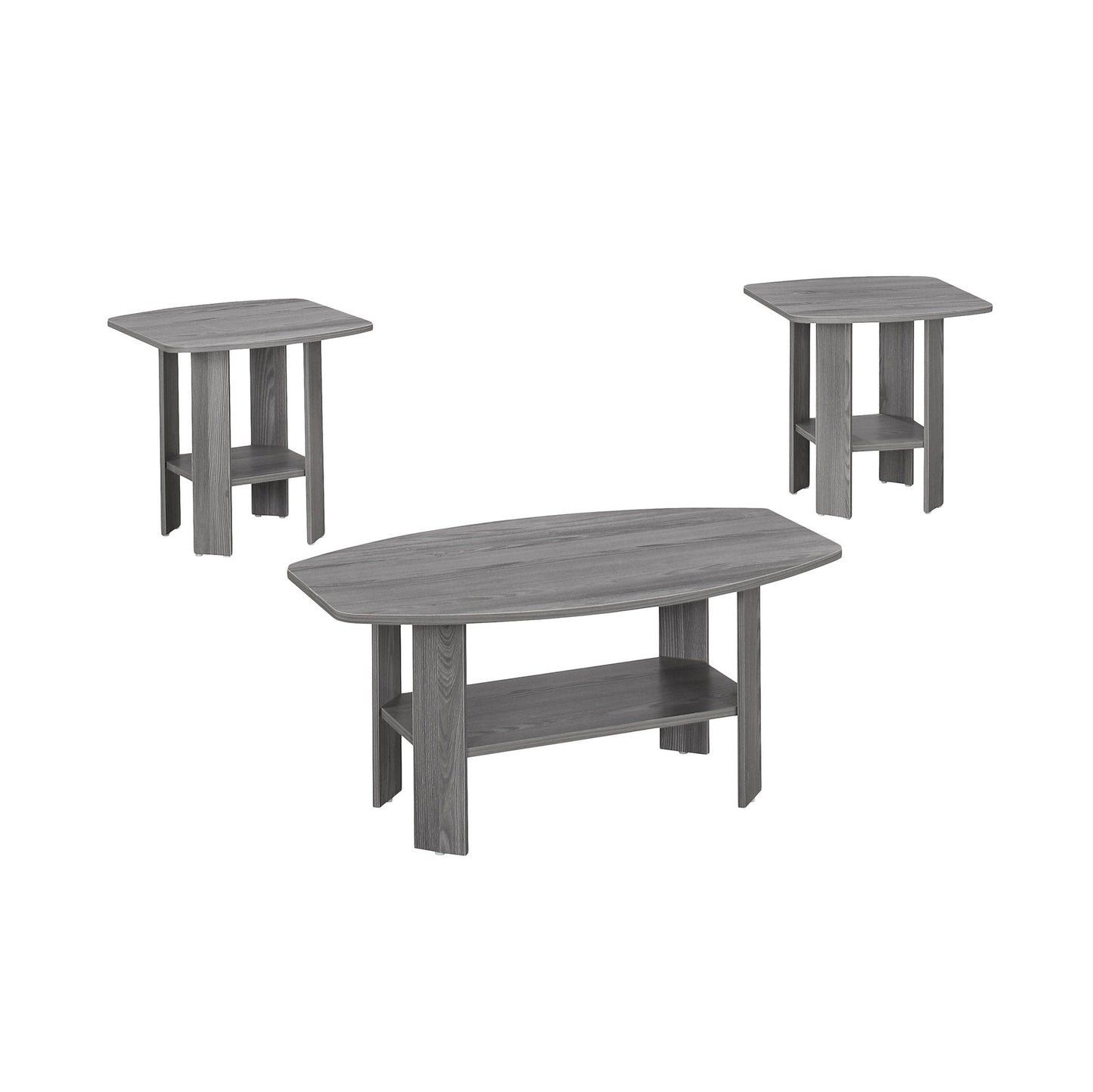 HomeRoots Grey Contemporary Table in Set of 3