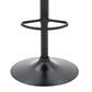 HomeRoots Grey Faux Leather Stylish Curved Back Bar Stool
