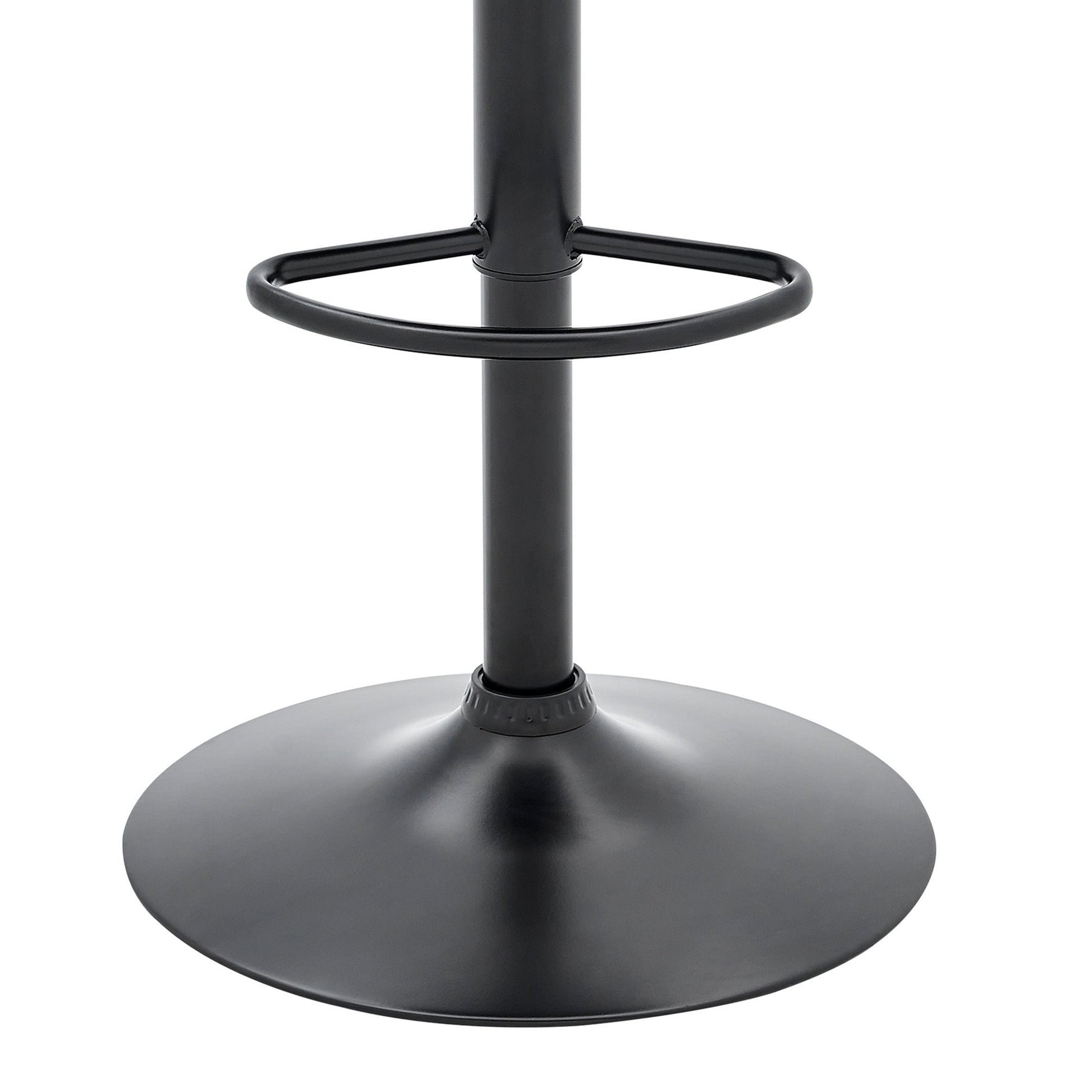 HomeRoots Grey Faux Leather Stylish Curved Back Bar Stool