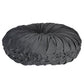 HomeRoots Grey Round Tufted Velvet Pillow