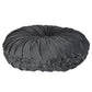 HomeRoots Grey Round Tufted Velvet Pillow
