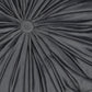 HomeRoots Grey Round Tufted Velvet Pillow