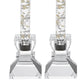 HomeRoots Hand Crafted Crystal Pair of Handcrafted Candle Holders