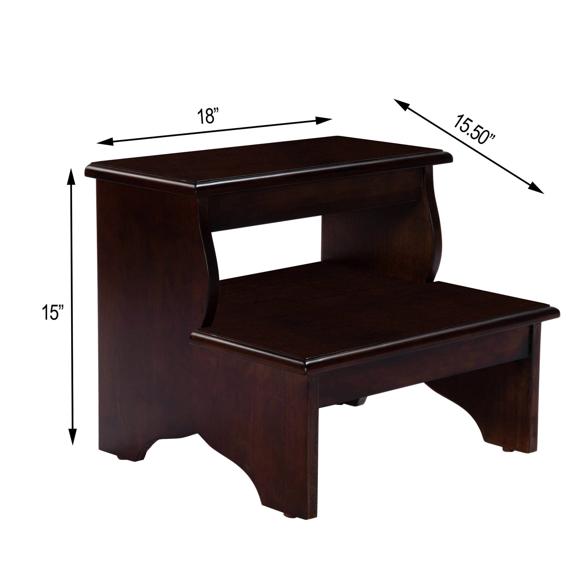 HomeRoots Handcrafted Cherry Step Stool