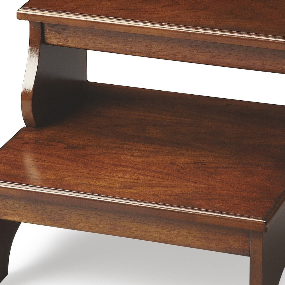 HomeRoots Handcrafted Chestnut Burl Step Stool