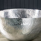 HomeRoots Handcrafted Hammered Square Centerpiece Bowl With Stainless Steel Finish