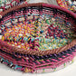 HomeRoots Handmade Rainbow Round Nesting Jute Trays in Set of 3