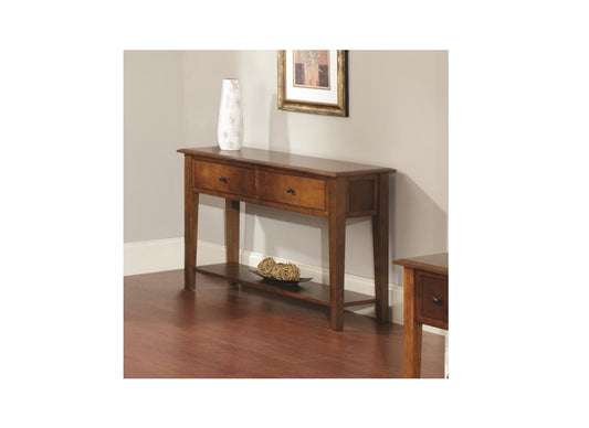 HomeRoots Hardwood Sofa Table With Tobacco Finish