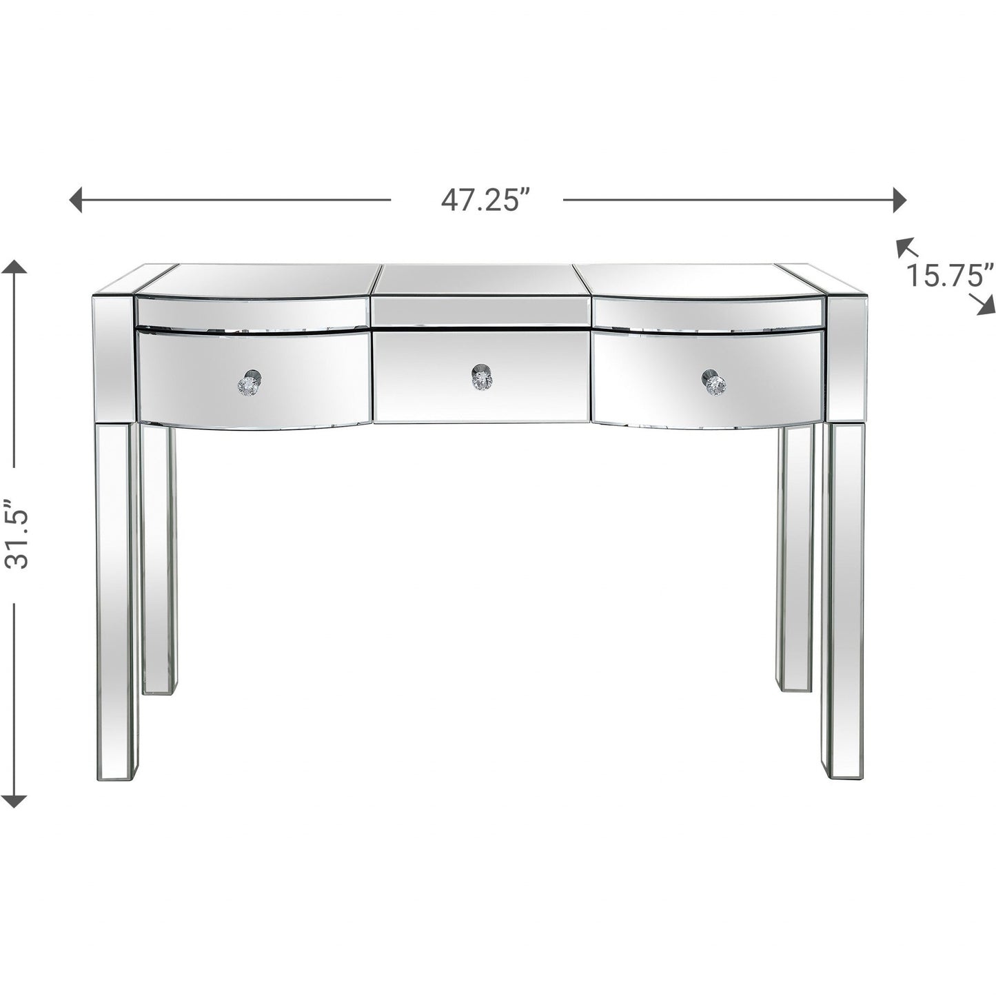 HomeRoots Hollywood Style Console Table