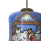HomeRoots Holy Family Bethlehem Hand Painted Mouth Blown Glass Ornament