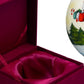 HomeRoots Ice Skating Mr. and Mrs. Santa Hand Painted Mouth Blown Glass Ornament