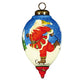 HomeRoots Ice Skating Santa Hand Painted Mouth Blown Glass Ornament
